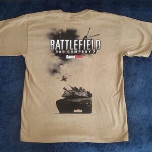 Vintage 2010 Battlefield Bad Company 2 Video Game Promo T-shirt Size L Rare